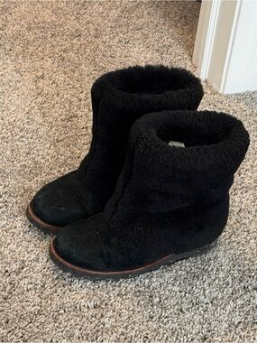 Black UGG Shearling Winter Boots Size 8